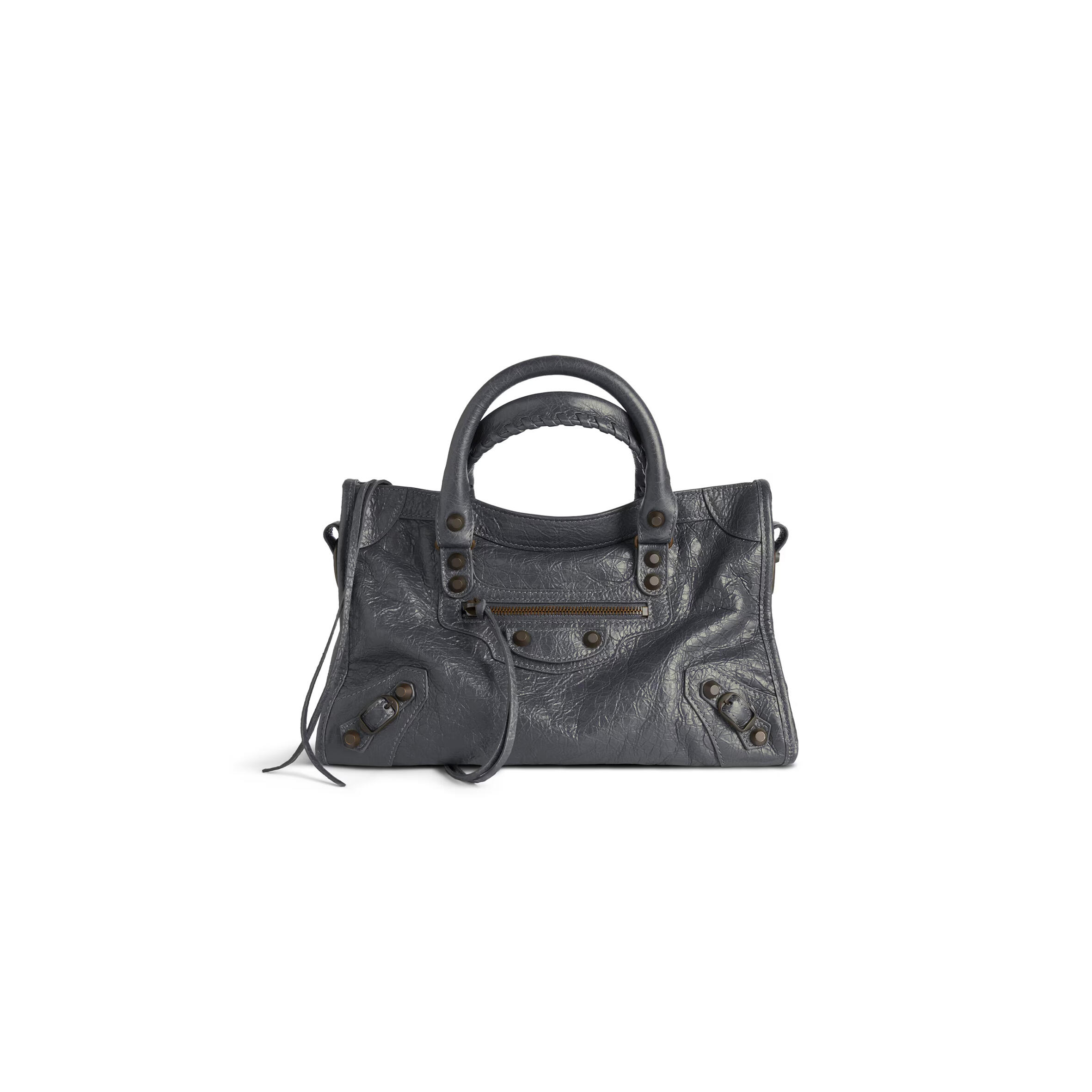BALENCIAGA WOMEN'S LE CITY BAG SMALL IN VOLCANIC ROCK 8114422ABEK1251 (29.9*19.1*9.9cm)